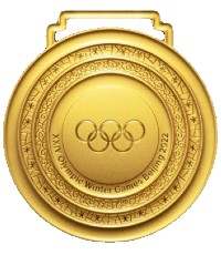 Winter Olympics 2022 Medal Front Side